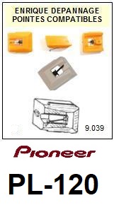 PIONEER-PL120  PL-120-POINTES-DE-LECTURE-DIAMANTS-SAPHIRS-COMPATIBLES