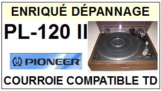 PIONEER PL120II PL120 II <br>Courroie plate d'entrainement tourne-disques (<b>flat belt</b>)<small> 2017 DECEMBRE</small>