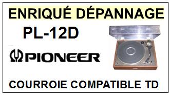 PIONEER PL12D PL-12D <br>Courroie plate d'entrainement tourne-disques (<b>flat belt</b>)<small> 2017 JUILLET</small>