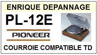PIONEER PL12E PL-12E <br>Courroie d'entrainement pour tourne-disques (flat belt)<small> 2015-11</small>