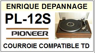 PIONEER PL12S PL-12S <br>Courroie d\'entrainement pour tourne-disques (flat belt)<small> 2015-10</small>
