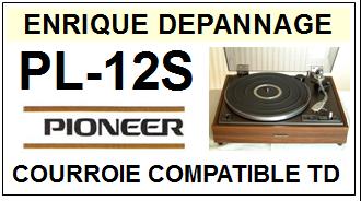 PIONEER-PL12S PL-12S-COURROIES-COMPATIBLES