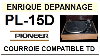 PIONEER PL15D PL-15D Courroie Compatible Tourne-disques