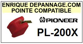 PIONEER-PL200X  PL-200X-POINTES-DE-LECTURE-DIAMANTS-SAPHIRS-COMPATIBLES