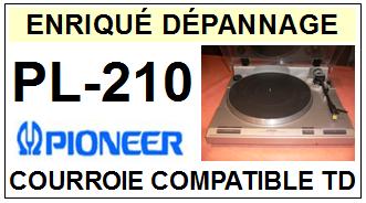 PIONEER PL210 PL-210 <br>Courroie plate d'entrainement tourne-disques (<b>flat belt</b>)<small> 2017-02</small>