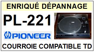 PIONEER PL221 PL-221 Courroie Tourne-disques <BR><small> 2014-08</small>