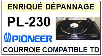 PIONEER PL230 PL-230 Courroie Tourne-disques <BR><small>a 14-01</small>