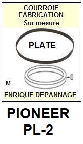 PIONEER-PL2 PL-2-COURROIES-COMPATIBLES