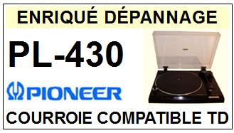 PIONEER PL430 PL-430 Courroie Tourne-disques <small>13-10</small>