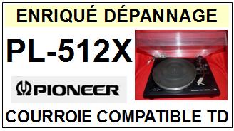 PIONEER<br> PL512X PL-512X courroie (belt) pour tourne-disques <BR><small>sc 2014-12</small>
