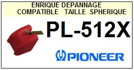 PIONEER-PL512X  PL-512X-POINTES-DE-LECTURE-DIAMANTS-SAPHIRS-COMPATIBLES