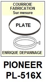 PIONEER PL516X PL-516X <br>Courroie plate d'entrainement tourne-disques (<b>flat belt</b>)<small> 2017 AOUT</small>