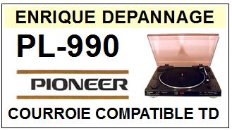 PIONEER PL990 PL-990 Courroie Compatible Tourne-disques