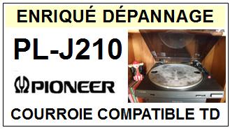 PIONEER-PLJ210 PL-J210-COURROIES-COMPATIBLES