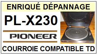 PIONEER-PLX230 PL-X230-COURROIES-COMPATIBLES