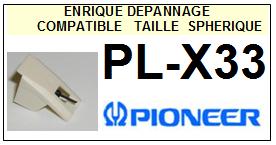 PIONEER-PLX33  PL-X33-POINTES-DE-LECTURE-DIAMANTS-SAPHIRS-COMPATIBLES