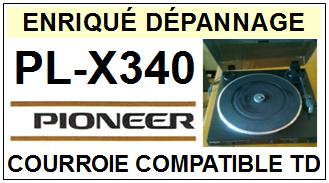 PIONEER  PLX340  PL-X340  Courroie Compatible Tourne-disques
