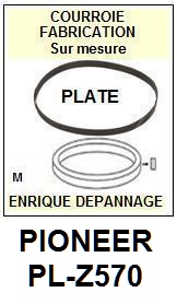 PIONEER-PLZ570 PL-Z570-COURROIES-COMPATIBLES