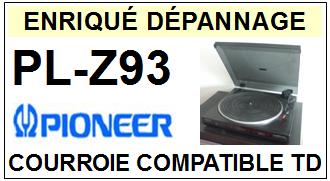 PIONEER PLZ93 PL-Z93 <BR>courroie plate d\'entrainement tourne-disques (<b>flat belt</b><small> 2016-13</small>