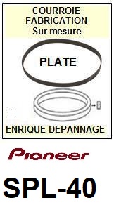 PIONEER SPL40 SPL-40 <br>courroie d entrainement pour tourne-disques (flat belt)<small> 2015-11</small>