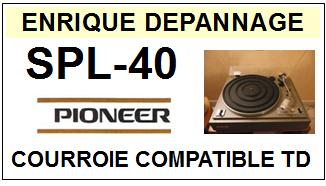 PIONEER SPL40 SPL-40 <br>courroie d entrainement pour tourne-disques (flat belt)<small> 2015-11</small>