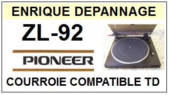 PIONEER-ZL92 ZL-92-COURROIES-ET-KITS-COURROIES-COMPATIBLES