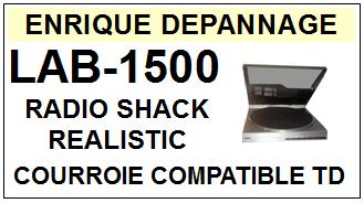RADIO SHACK REALISTIC  LAB1500  LAB-1500  Courroie Compatible Tourne-disques