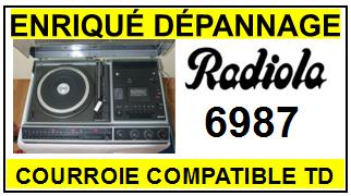 RADIOLA 6987 Courroie compatible tourne-disques