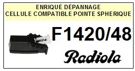 RADIOLA<br> F1420/48 F1420 48 Cellule (cartridge) pour tourne-disques <BR><SMALL>a 2015-05</small>