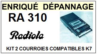 RADIOLA RA310  kit 2 Courroies Compatibles Platine K7