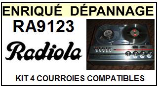 RADIOLA RA9123  kit 4 Courroies Compatibles Magntophone
