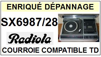 RADIOLA SX6987/28  Courroie Tourne-disques <BR><small>a 2014-08</small>