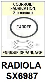 RADIOLA SX6987  <BR>courroie d'entrainement tourne-disques (<b>square belt</b>)<small> 2017 JUIN</small>