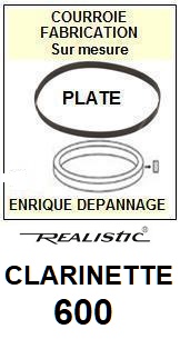 REALISTIC-CLARINETTE 600-COURROIES-COMPATIBLES