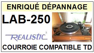 REALISTIC-LAB250 LAB-250-COURROIES-COMPATIBLES