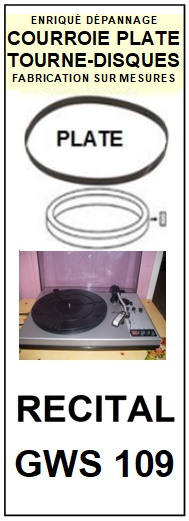 RECITAL-GWS109-COURROIES-COMPATIBLES