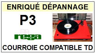 REGA-P3 PLANAR 3-COURROIES-ET-KITS-COURROIES-COMPATIBLES