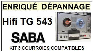 SABA-HIFI TG543-COURROIES-COMPATIBLES