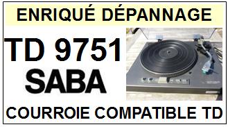 SABA-TD9751 TD-9751-COURROIES-COMPATIBLES
