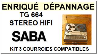 SABA-TG664 STEREO HIFI-COURROIES-COMPATIBLES