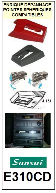 SANSUI-E310CD-POINTES-DE-LECTURE-DIAMANTS-SAPHIRS-COMPATIBLES