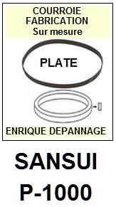 SANSUI-P1000 P-1000-COURROIES-COMPATIBLES