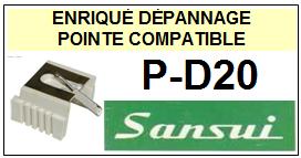 SANSUI-PD20  P-D20 (1MONTAGE)-POINTES-DE-LECTURE-DIAMANTS-SAPHIRS-COMPATIBLES