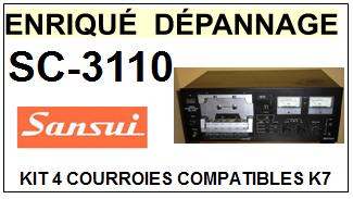 SANSUI-SC3110 SC-3110-COURROIES-COMPATIBLES
