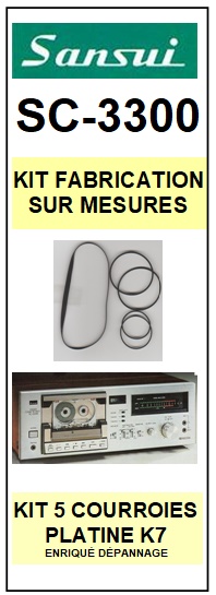 SANSUI-SC3300 SC-3300-COURROIES-COMPATIBLES