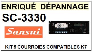 SANSUI-SC3330 SC-3330-COURROIES-COMPATIBLES