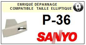 SANYO-P36 P-36-POINTES-DE-LECTURE-DIAMANTS-SAPHIRS-COMPATIBLES