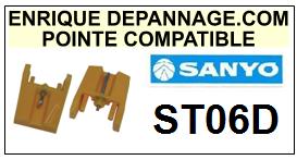 SANYO-ST06D ST-06D-POINTES-DE-LECTURE-DIAMANTS-SAPHIRS-COMPATIBLES