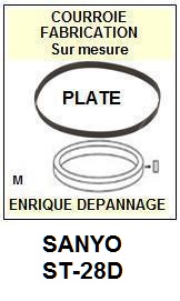 SANYO-ST28D ST-28D-COURROIES-COMPATIBLES