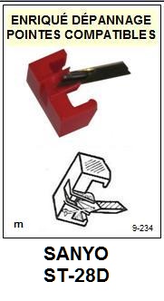 SANYO-ST28D ST-28D-POINTES-DE-LECTURE-DIAMANTS-SAPHIRS-COMPATIBLES